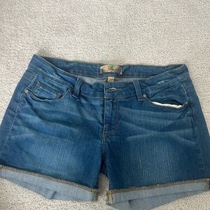 PAIGE Jimmy Jimmy denim shorts in a cuffed style size 27